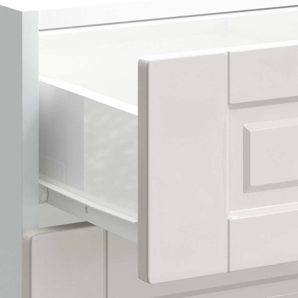 vidaXL Kitchen Base Cabinet Porto High Gloss White Engineered Wood