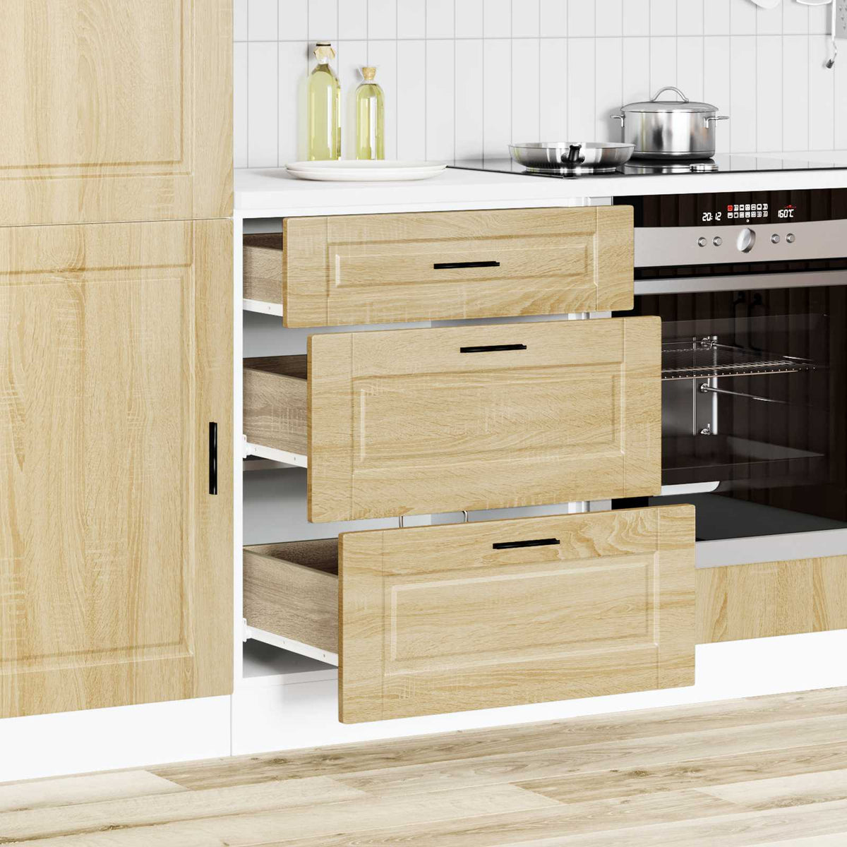 Kitchen Base Cabinet "Porto" Sonoma Oak Engineered Wood