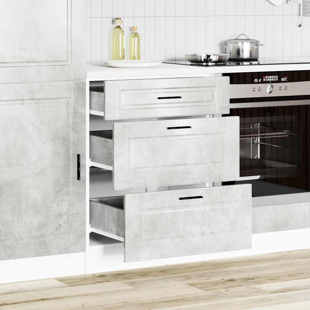 vidaXL Kitchen Base Cabinet Porto Concrete Grey Engineered Wood