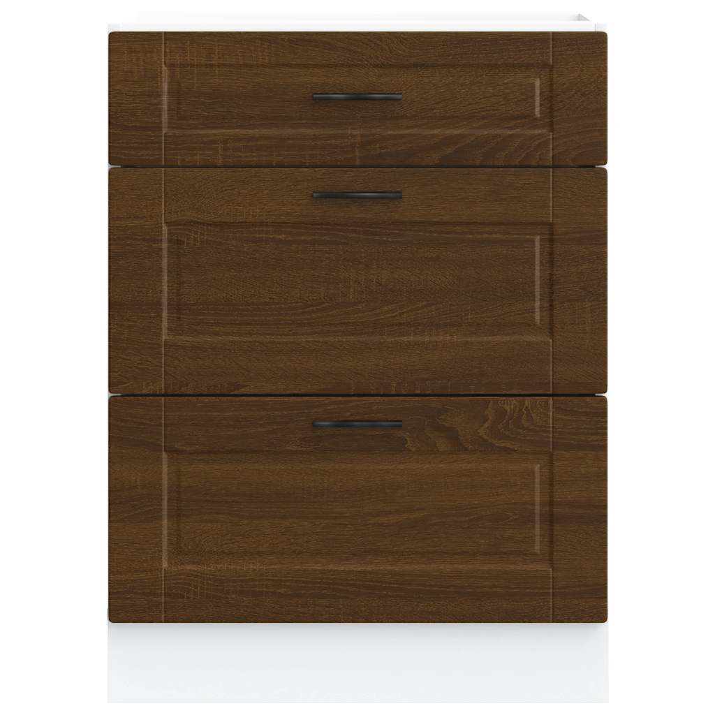 vidaXL Kitchen Base Cabinet Porto Brown Oak Engineered Wood