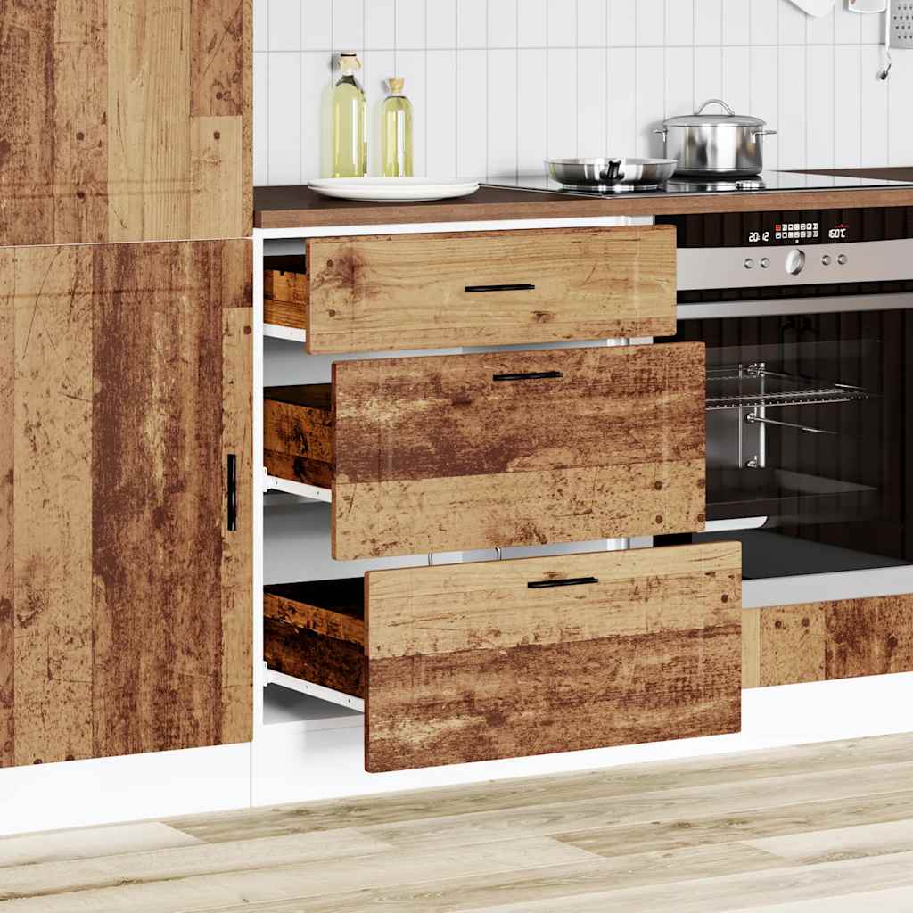 Kitchen Base Cabinet "Porto" Old Wood Engineered Wood