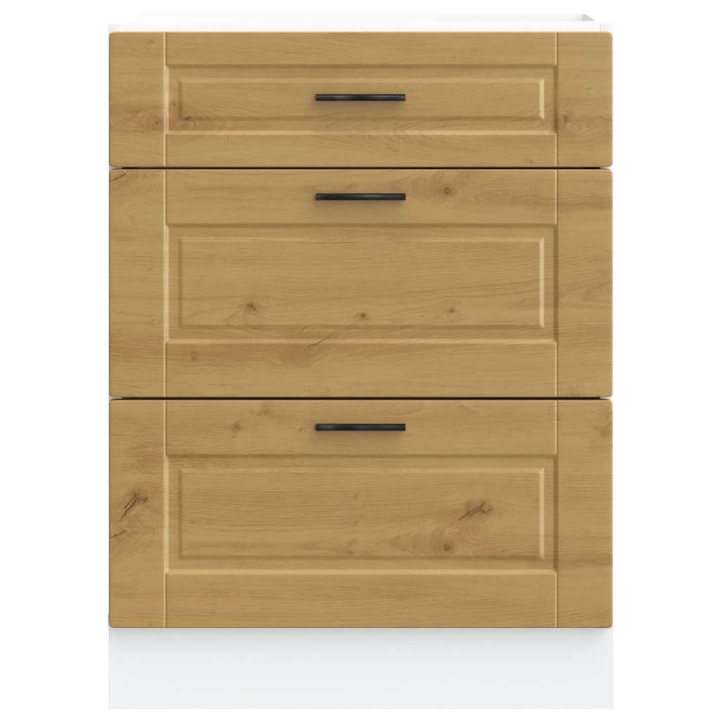 vidaXL Kitchen Base Cabinet Porto Artisan Oak Engineered Wood