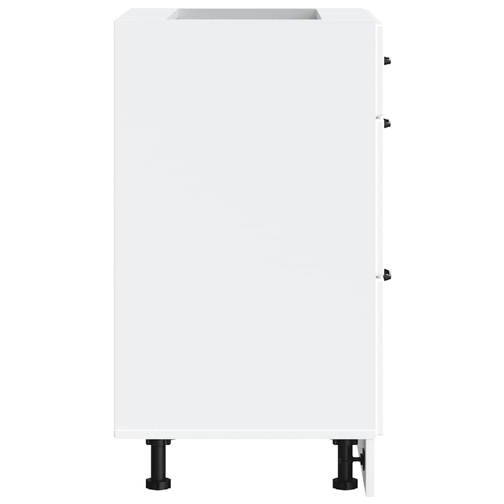 Kitchen Base Cabinet "Lucca" White Engineered Wood