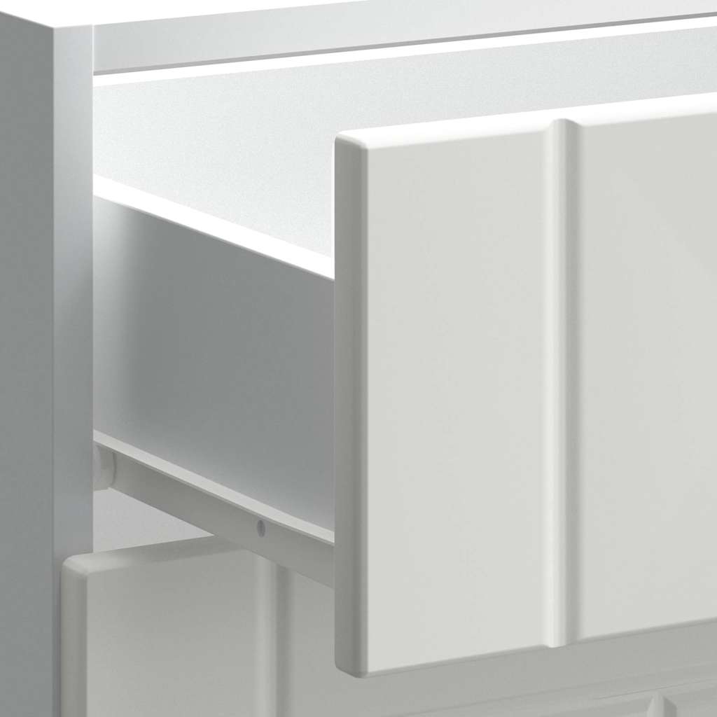 vidaXL Kitchen Base Cabinet Lucca White Engineered Wood