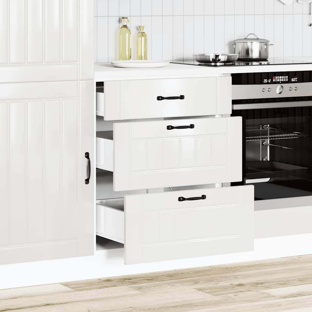 vidaXL Kitchen Base Cabinet Lucca High Gloss White Engineered Wood