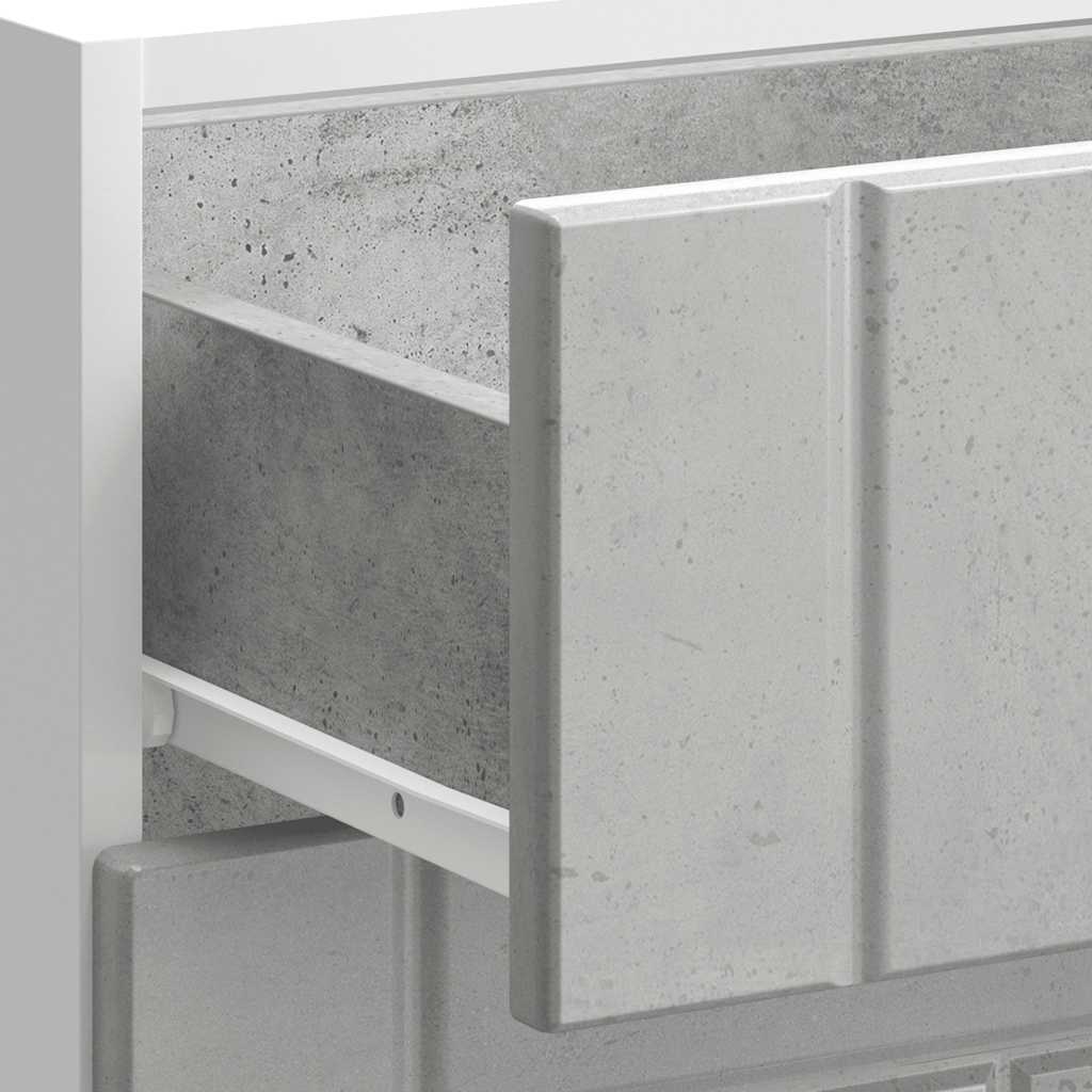 Kitchen Base Cabinet "Lucca" Concrete Grey Engineered Wood
