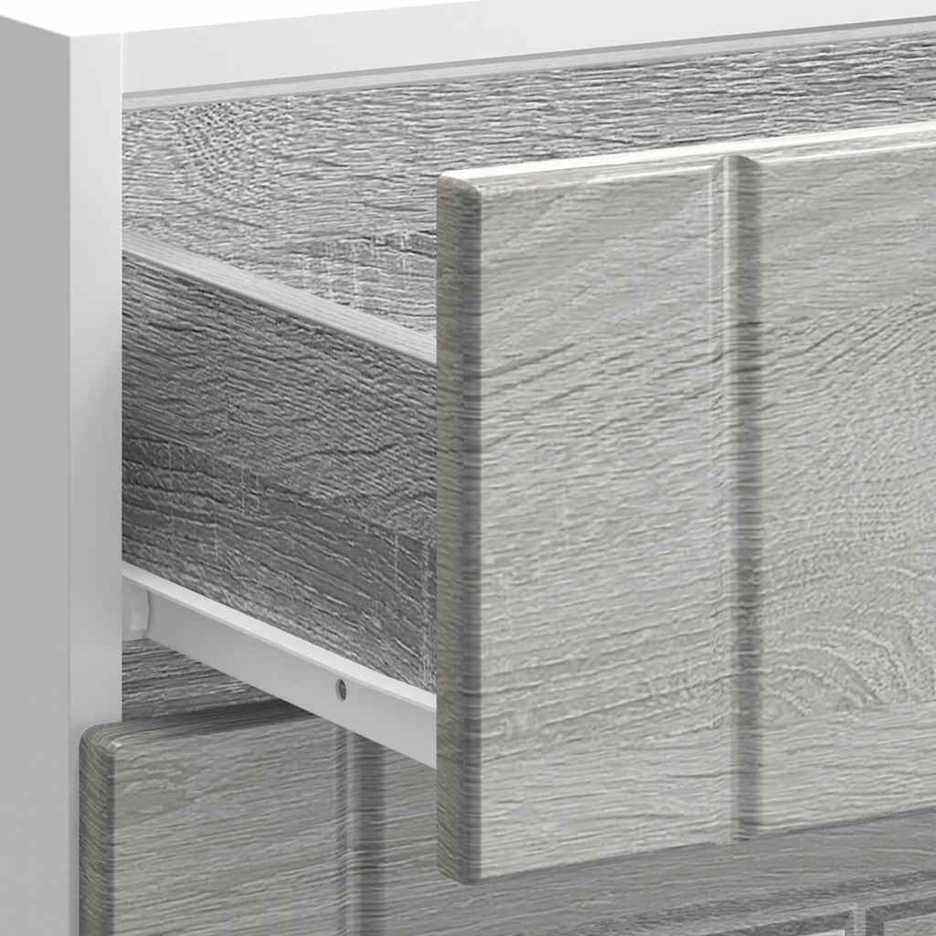 vidaXL Kitchen Base Cabinet Lucca Grey Sonoma Engineered Wood