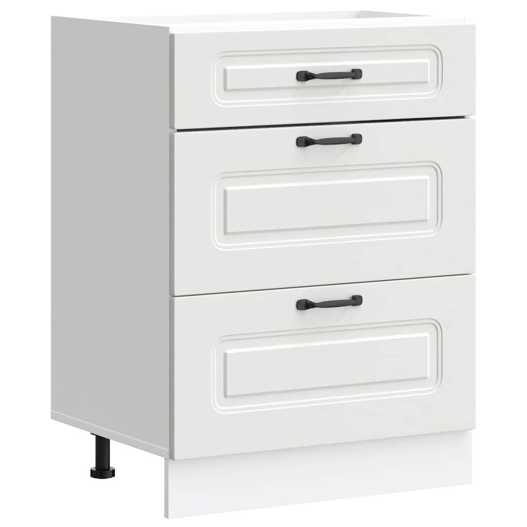 vidaXL Kitchen Base Cabinet Kalmar White Engineered Wood