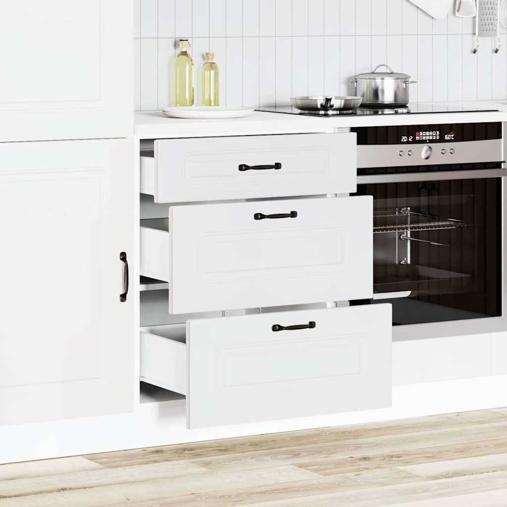 Kitchen Base Cabinet "Kalmar" White Engineered Wood
