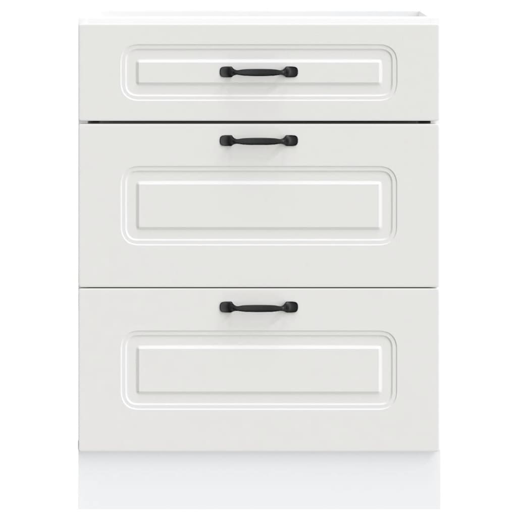 vidaXL Kitchen Base Cabinet Kalmar White Engineered Wood