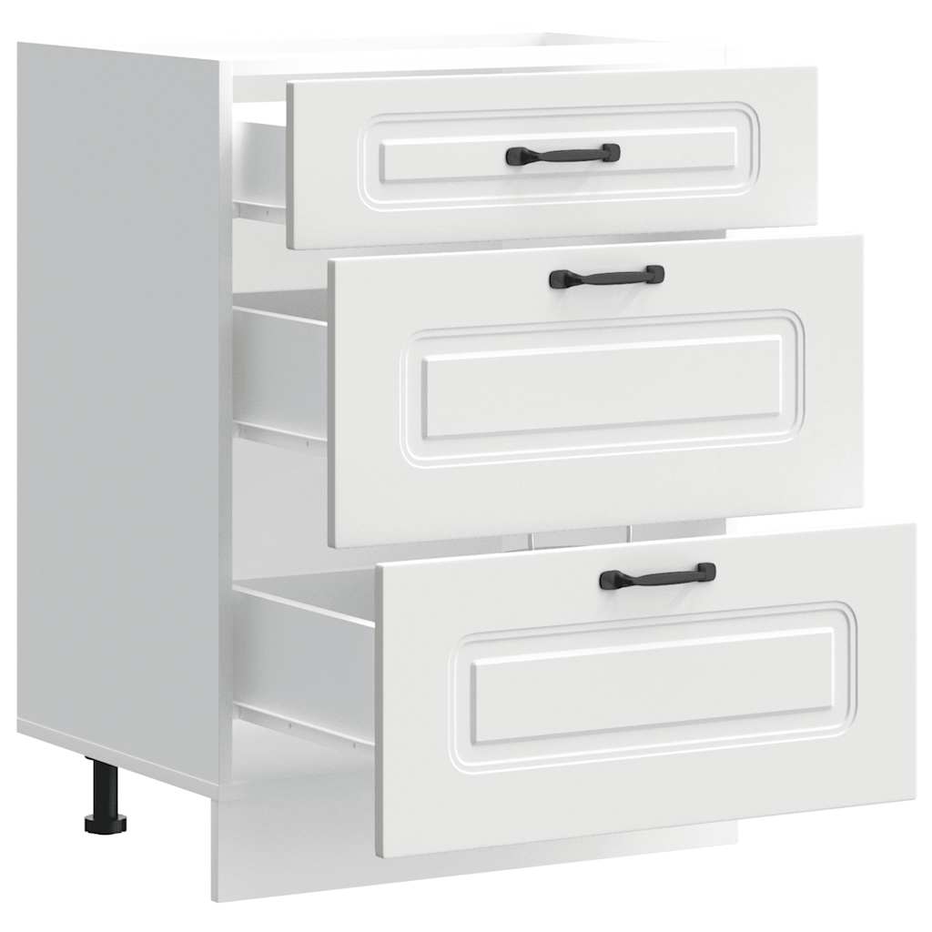 vidaXL Kitchen Base Cabinet Kalmar White Engineered Wood