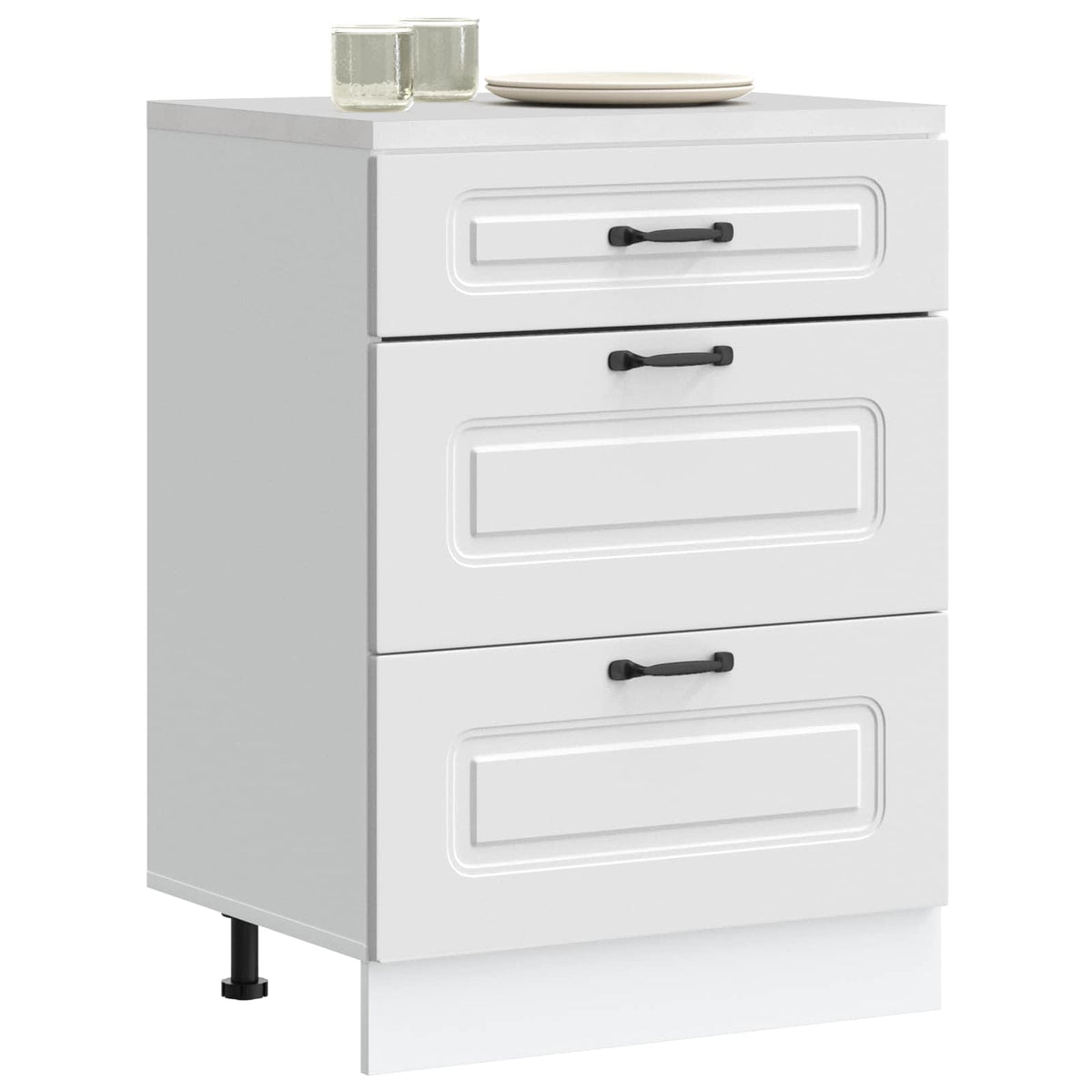 Kitchen Base Cabinet "Kalmar" White Engineered Wood