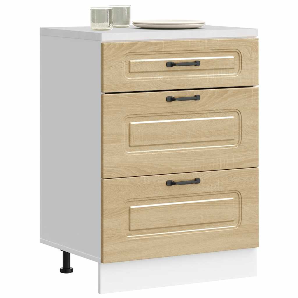 Kitchen Base Cabinet "Kalmar" Sonoma Oak Engineered Wood