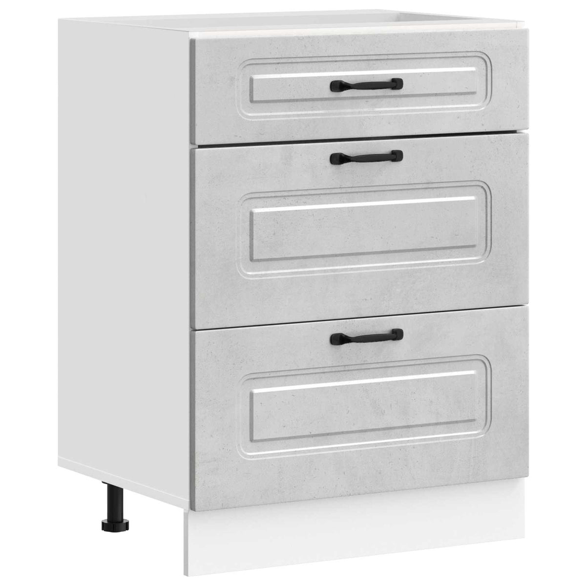 Kitchen Base Cabinet "Kalmar" Concrete Grey Engineered Wood