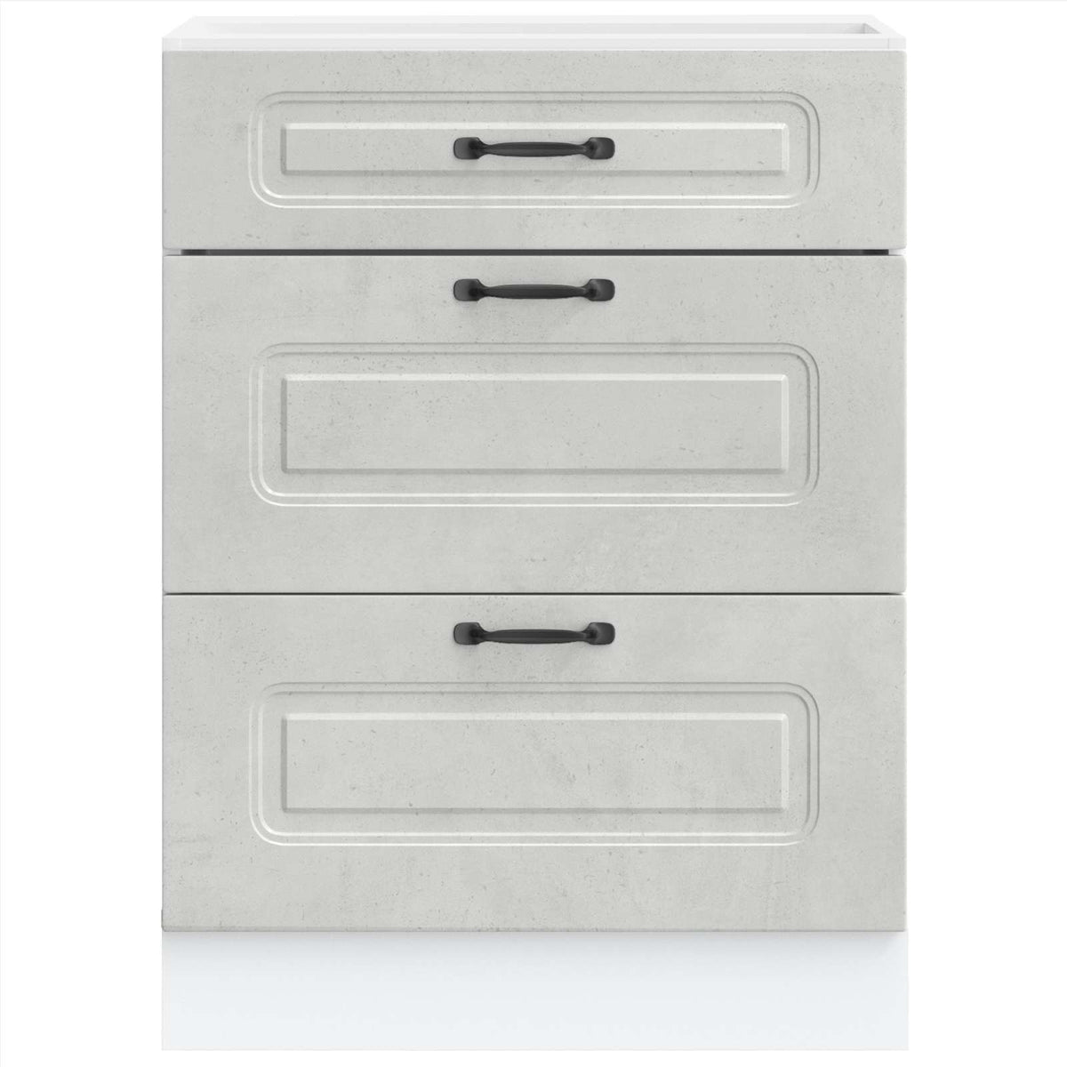 Kitchen Base Cabinet "Kalmar" Concrete Grey Engineered Wood
