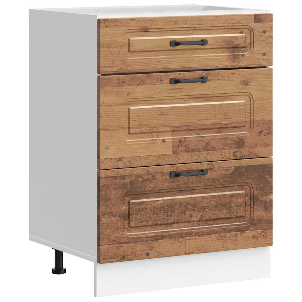 Kitchen Base Cabinet "Kalmar" Old Wood Engineered Wood