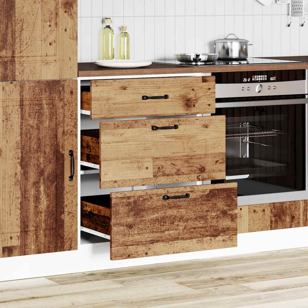 Kitchen Base Cabinet "Kalmar" Old Wood Engineered Wood