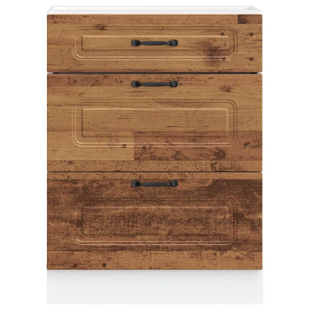 Kitchen Base Cabinet "Kalmar" Old Wood Engineered Wood