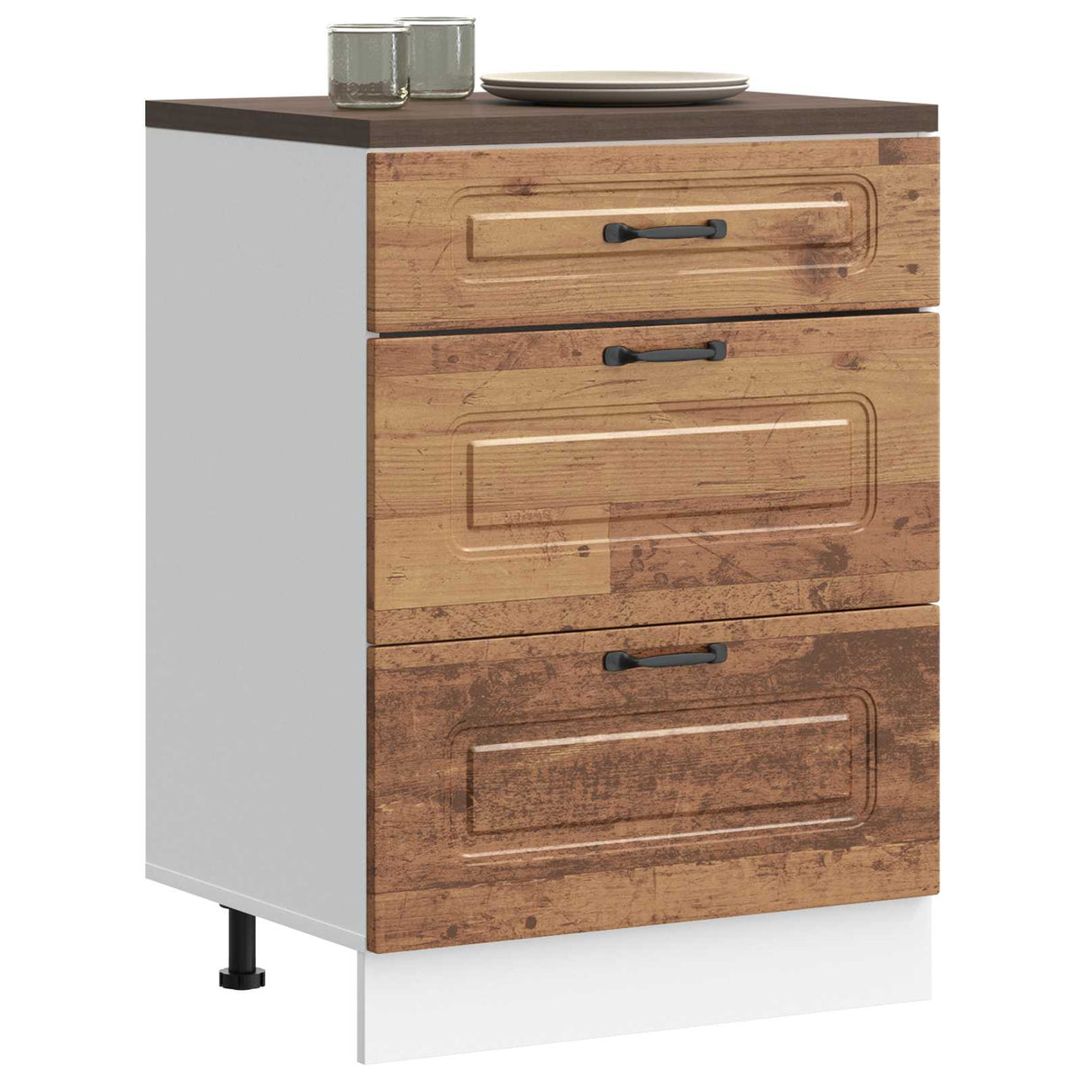 Kitchen Base Cabinet "Kalmar" Old Wood Engineered Wood