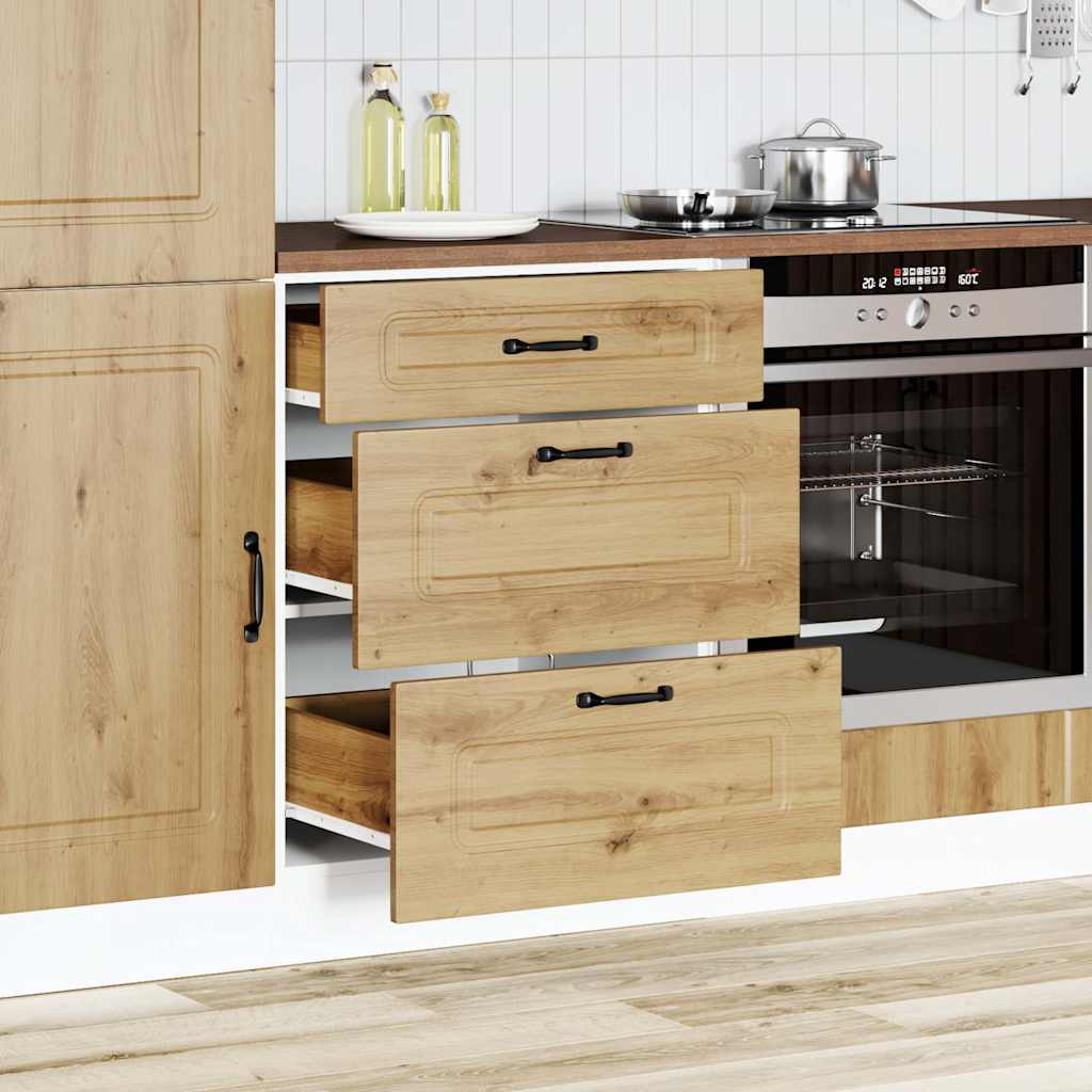 Kitchen Base Cabinet "Kalmar" Artisan Oak Engineered Wood