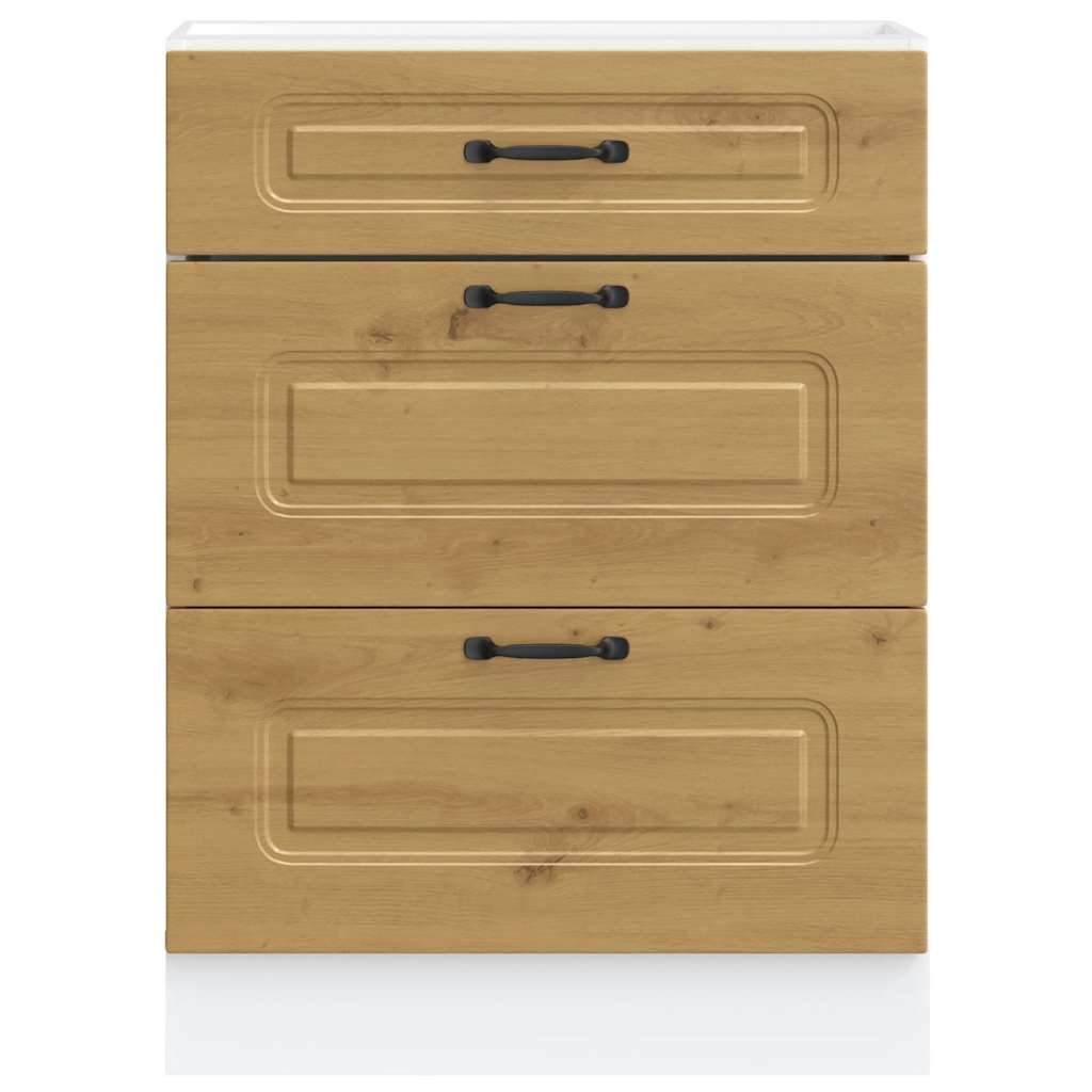 Kitchen Base Cabinet "Kalmar" Artisan Oak Engineered Wood