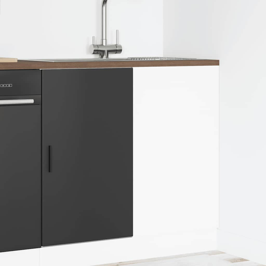 vidaXL Sink Base Cabinet Black Engineered Wood