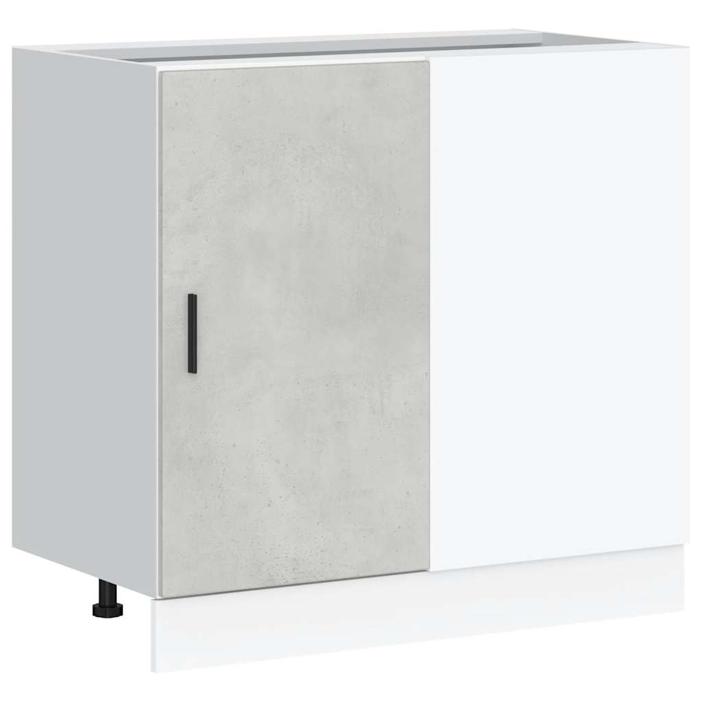 Kitchen Base Cabinet "Lyon" Concrete Grey Engineered Wood