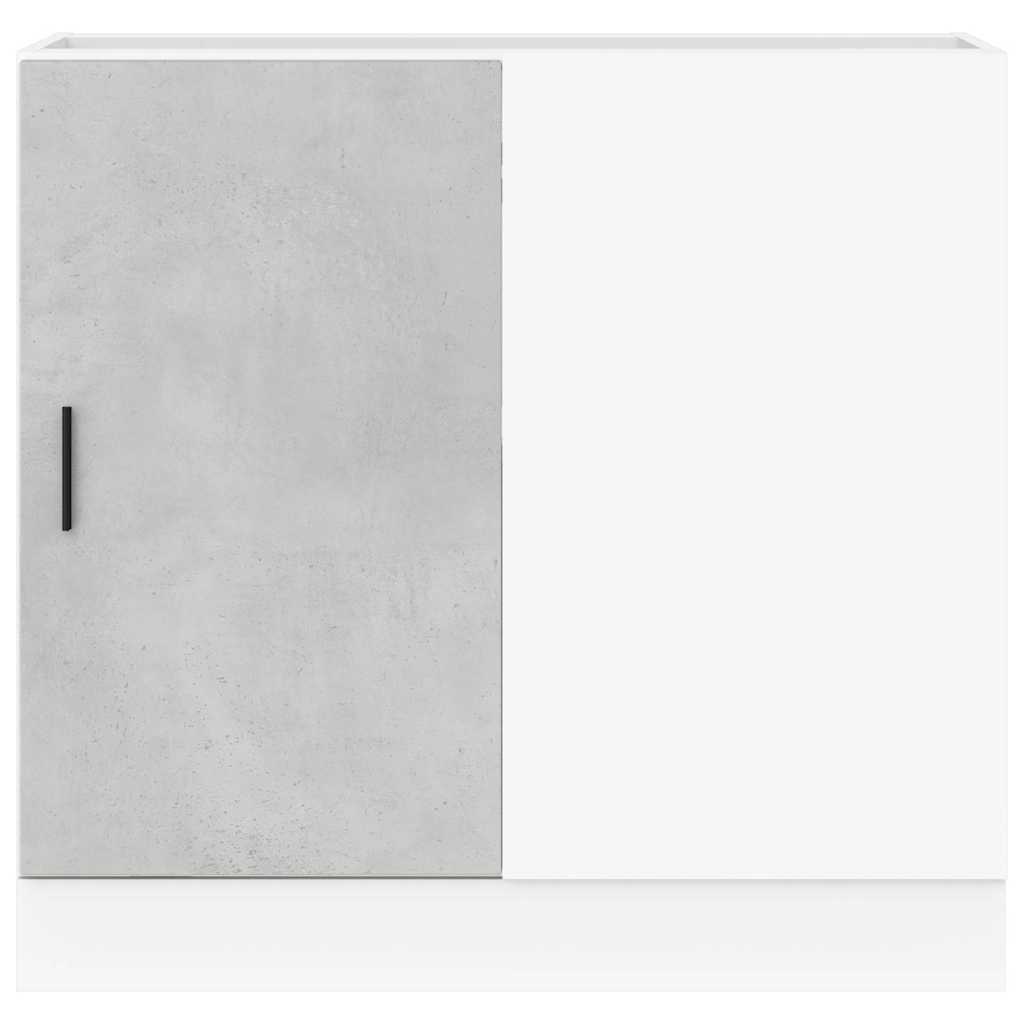 Kitchen Base Cabinet "Lyon" Concrete Grey Engineered Wood