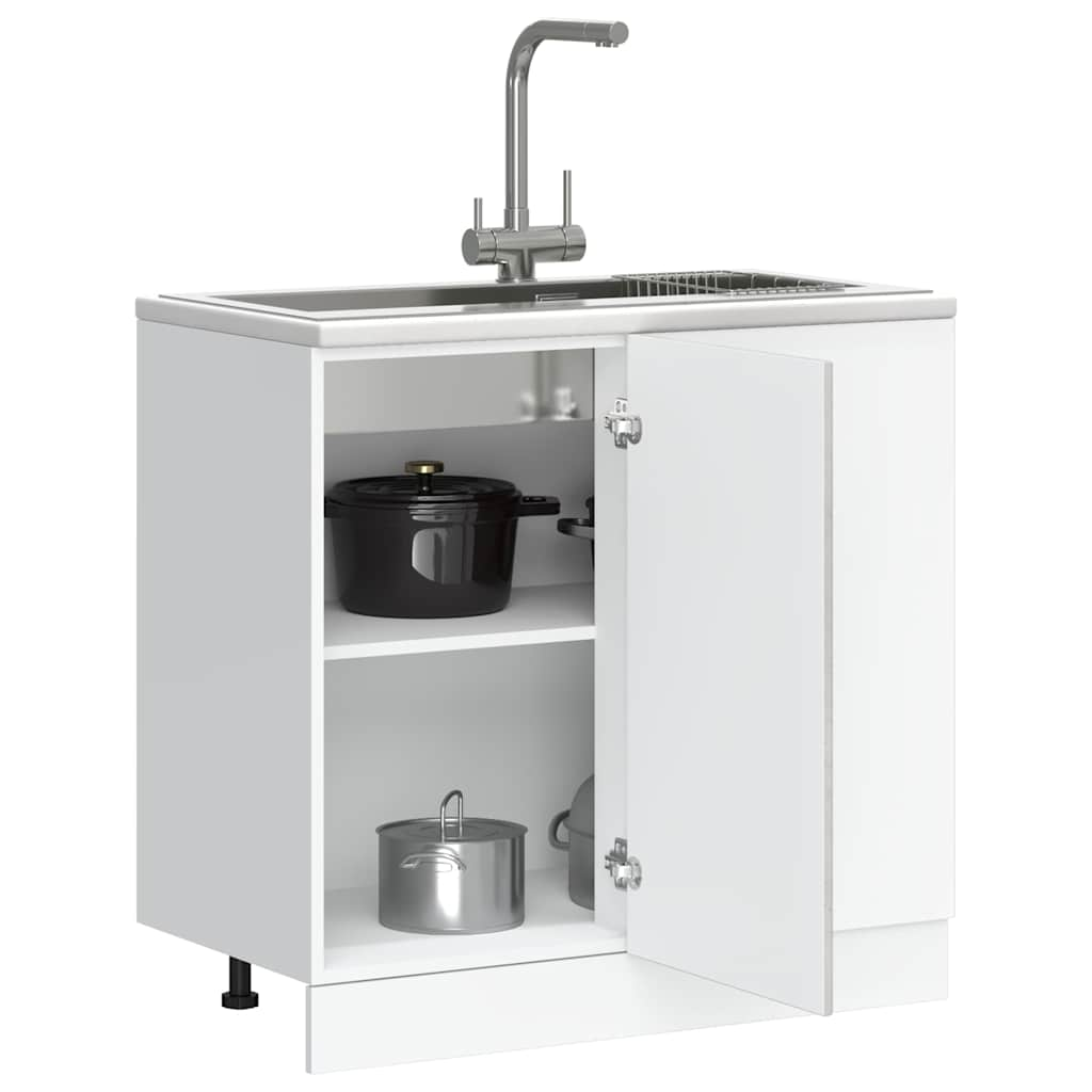 vidaXL Sink Base Cabinet Concrete Grey Engineered Wood