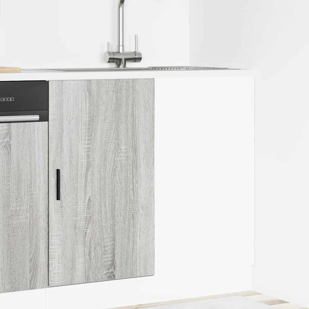 vidaXL Sink Base Cabinet Grey Sonoma Engineered Wood