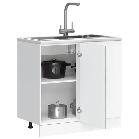 vidaXL Sink Base Cabinet Grey Sonoma Engineered Wood