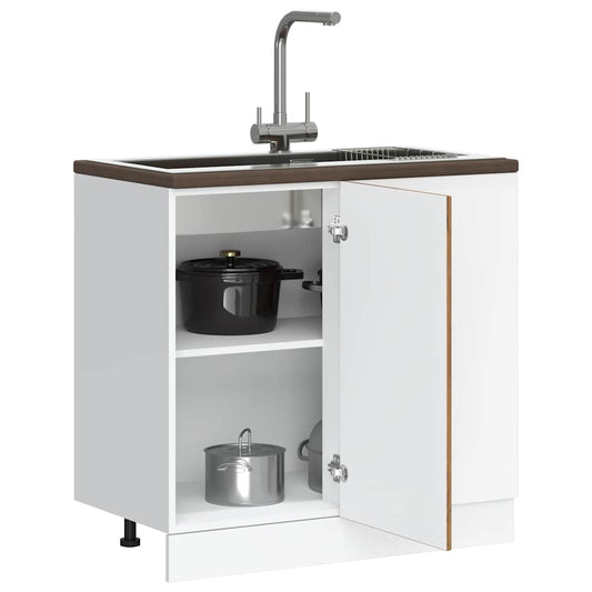 vidaXL Sink Base Cabinet Old Wood Engineered Wood