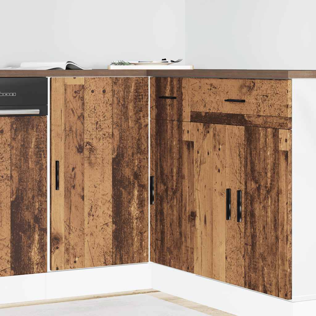 Kitchen Base Cabinet "Lyon" Old Wood Engineered Wood