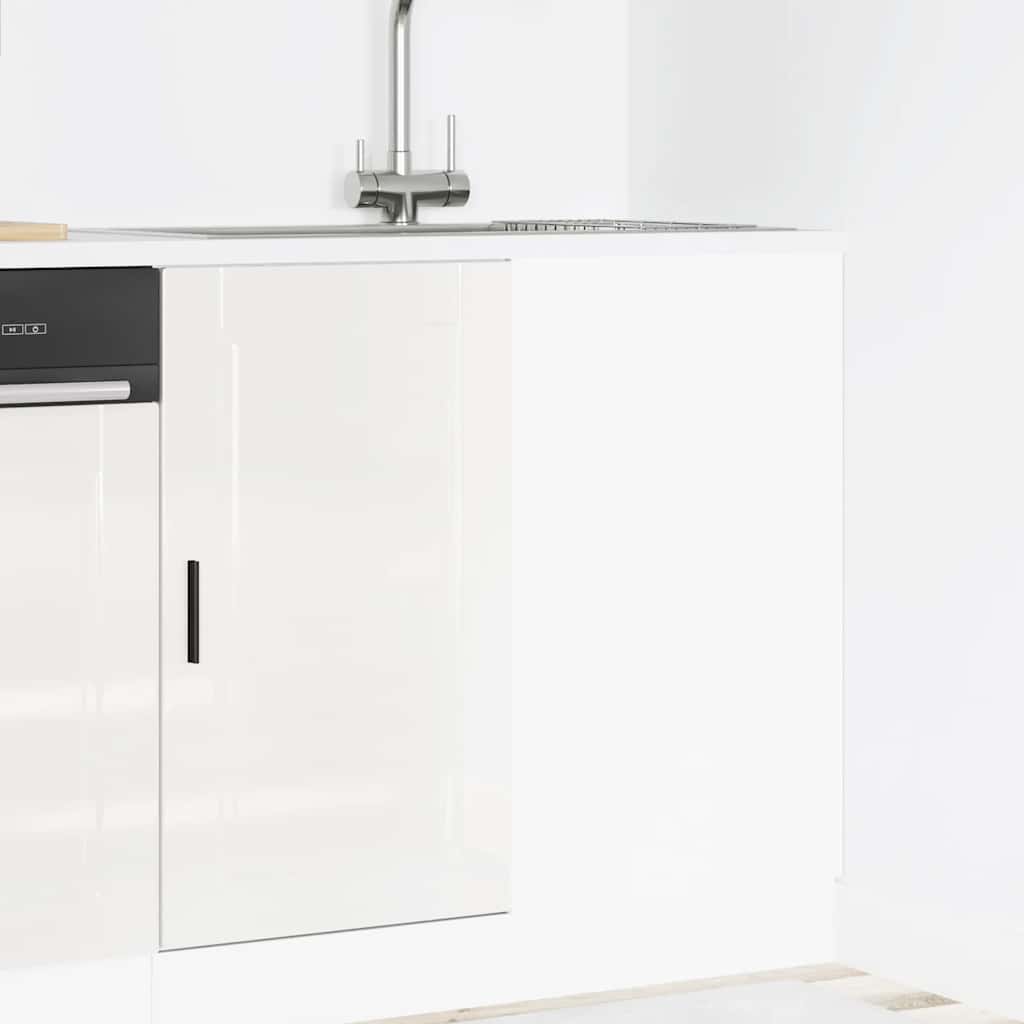 vidaXL Kitchen Base Cabinet Porto High Gloss White Engineered Wood