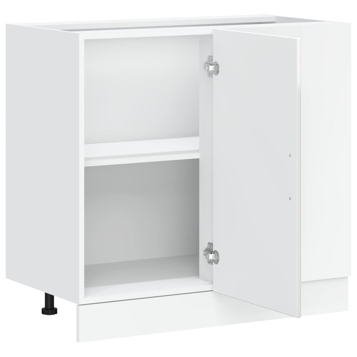 Kitchen Base Cabinet "Porto" High Gloss White Engineered Wood