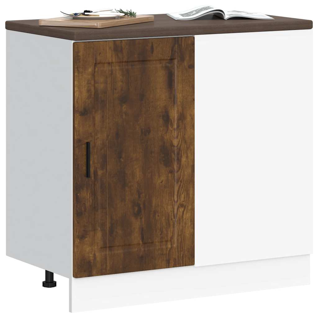 Kitchen Base Cabinet Porto Smoked Oak Engineered Wood
