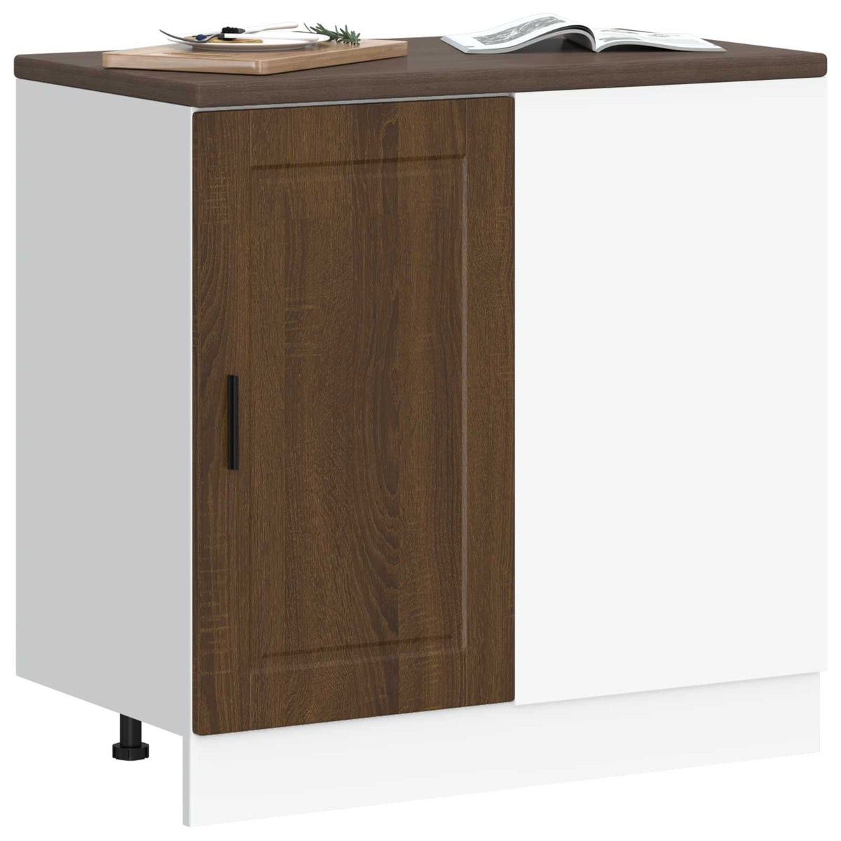 Kitchen Base Cabinet "Porto" Brown Oak Engineered Wood