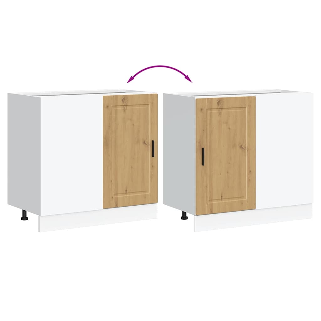 vidaXL Kitchen Base Cabinet Porto Artisan Oak Engineered Wood