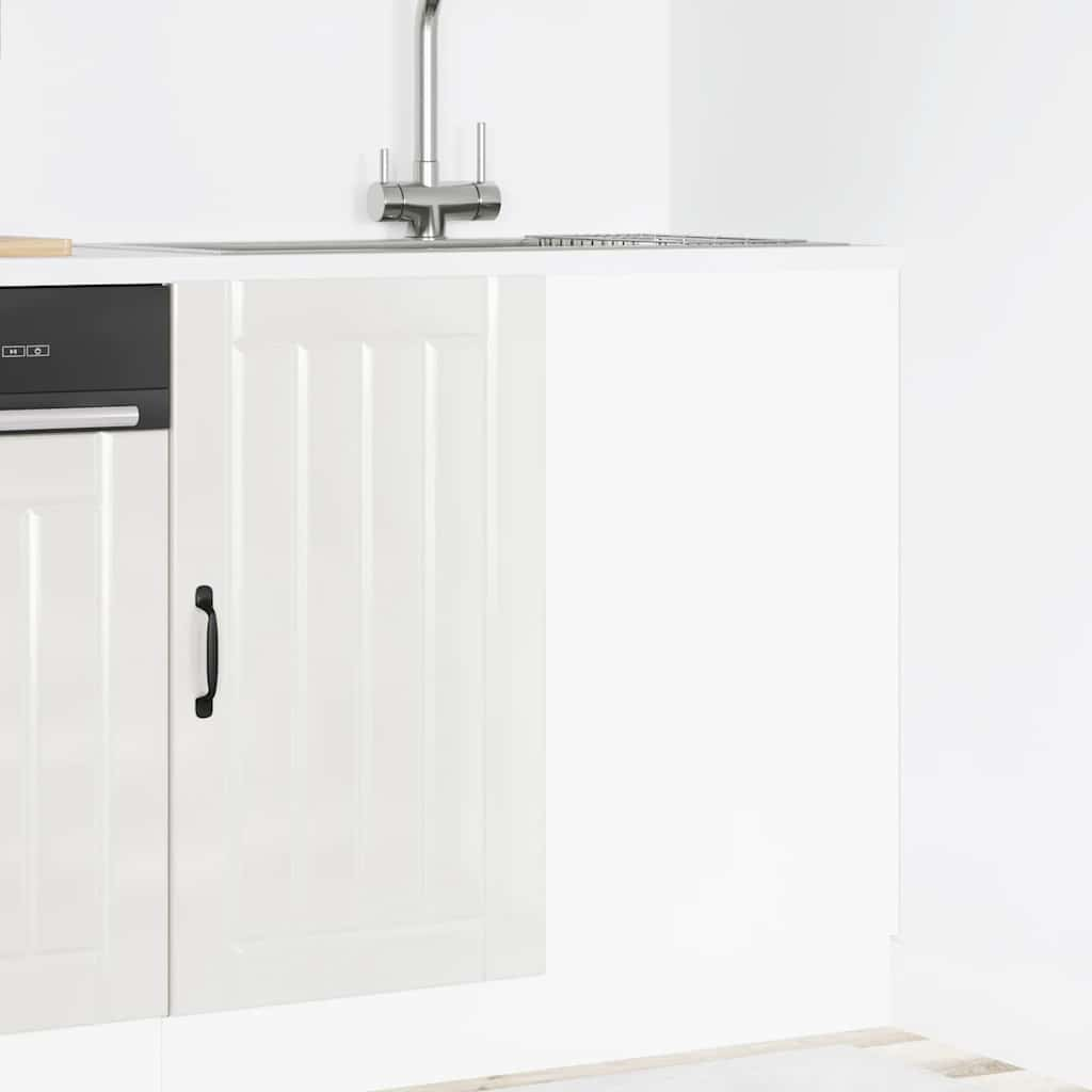 vidaXL Sink Base Cabinet Lucca High Gloss White Engineered Wood