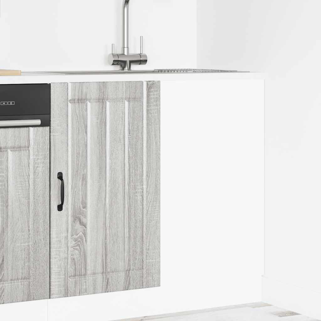 vidaXL Sink Base Cabinet Lucca Grey Sonoma Engineered Wood