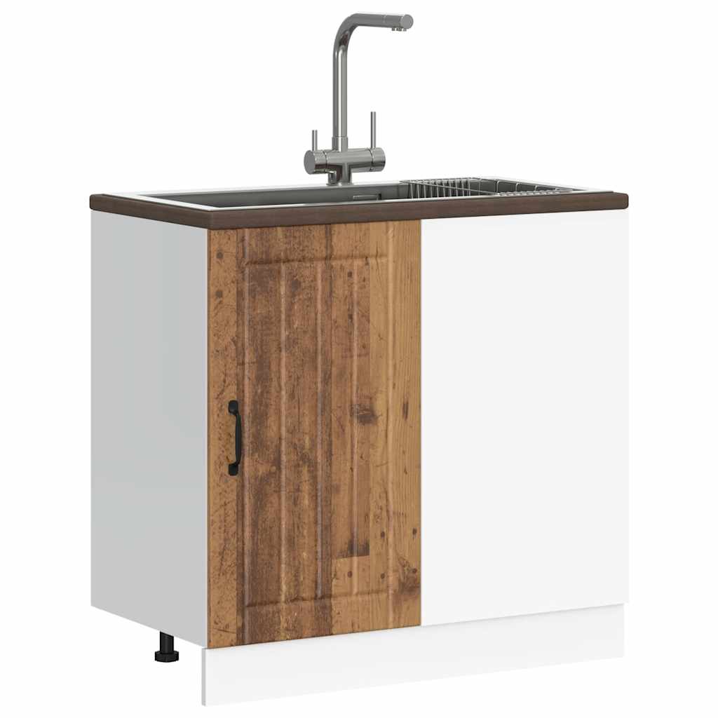 vidaXL Sink Base Cabinet Lucca Old Wood Engineered Wood