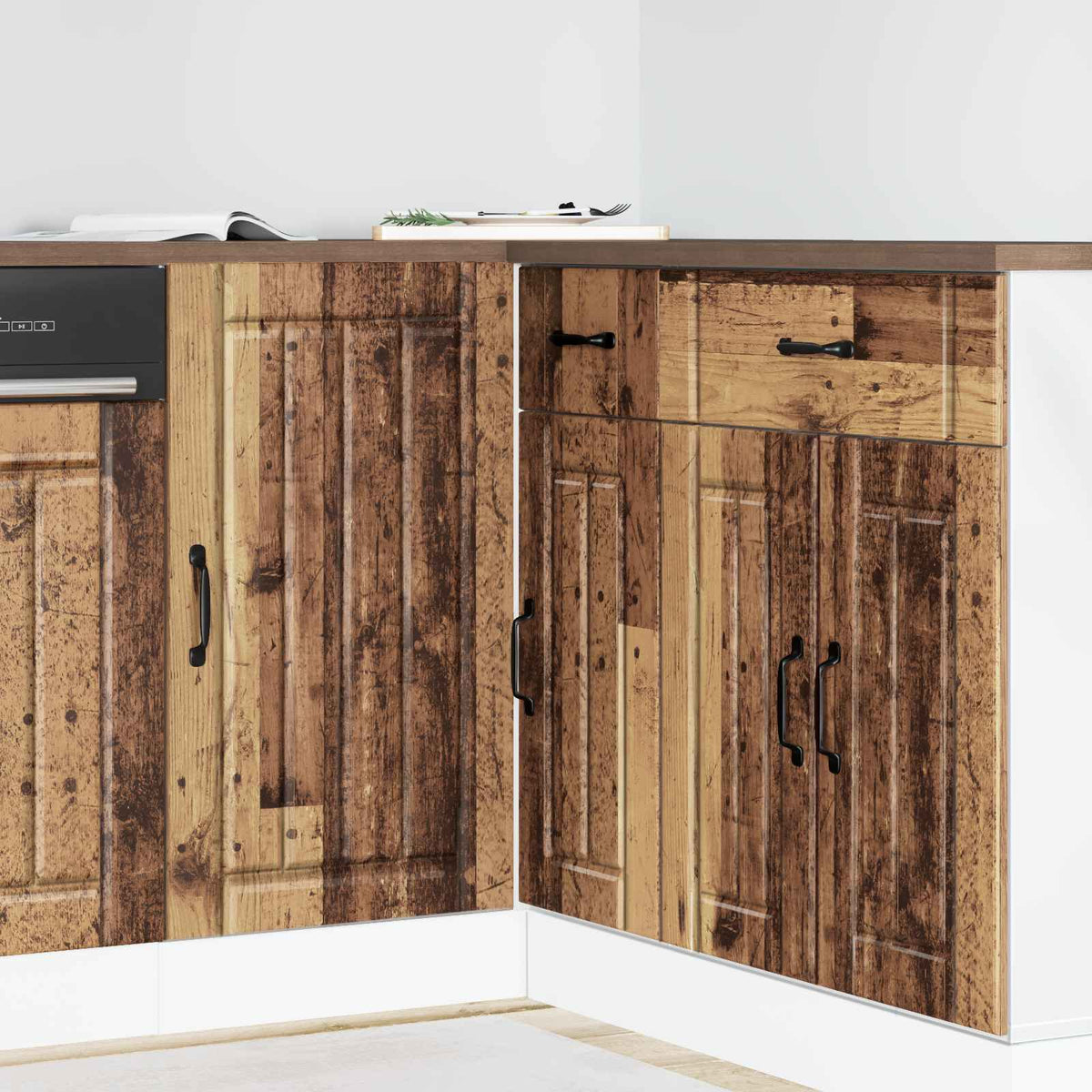 Kitchen Base Cabinet "Lucca" Old Wood Engineered Wood