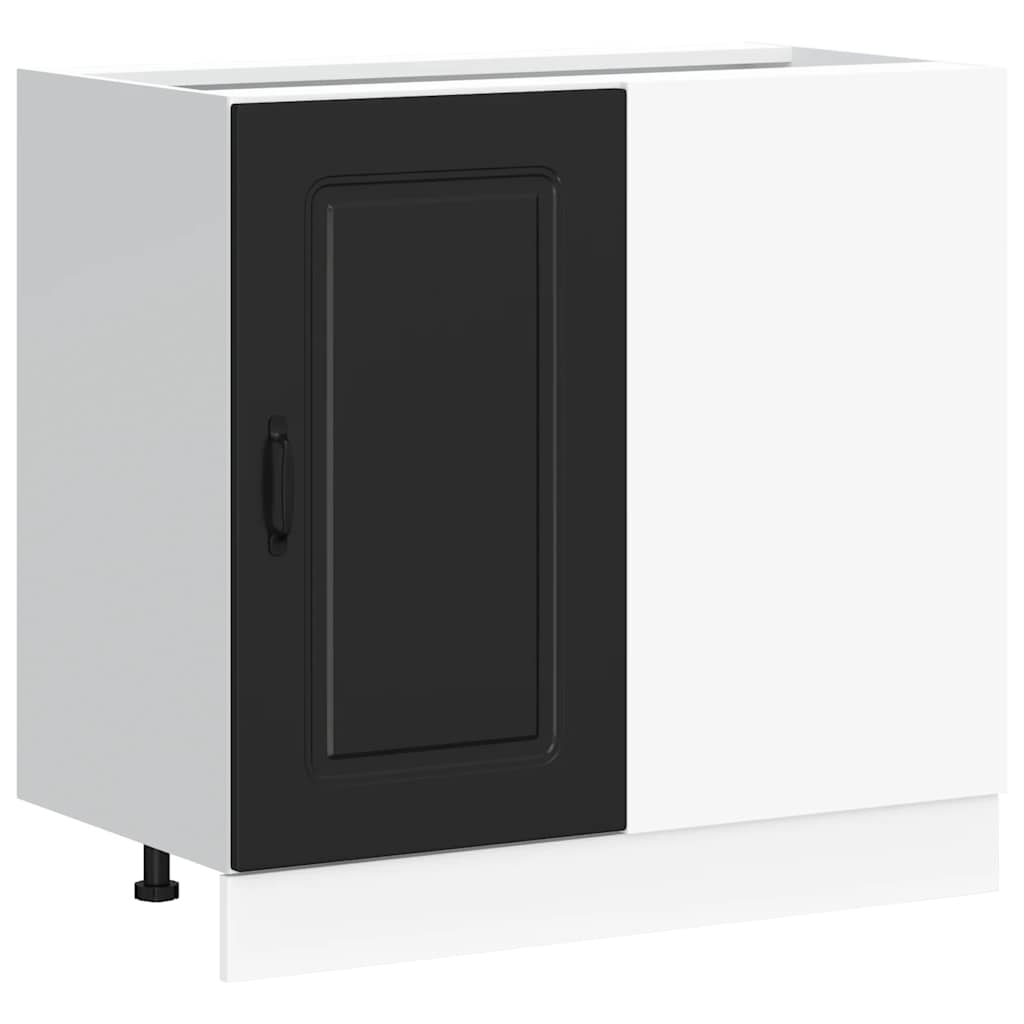 vidaXL Kitchen Base Cabinet Kalmar Black Engineered Wood