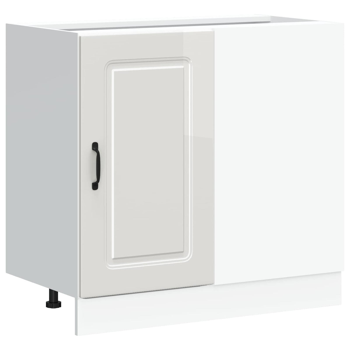 Kitchen Base Cabinet "Kalmar" High Gloss White Engineered Wood