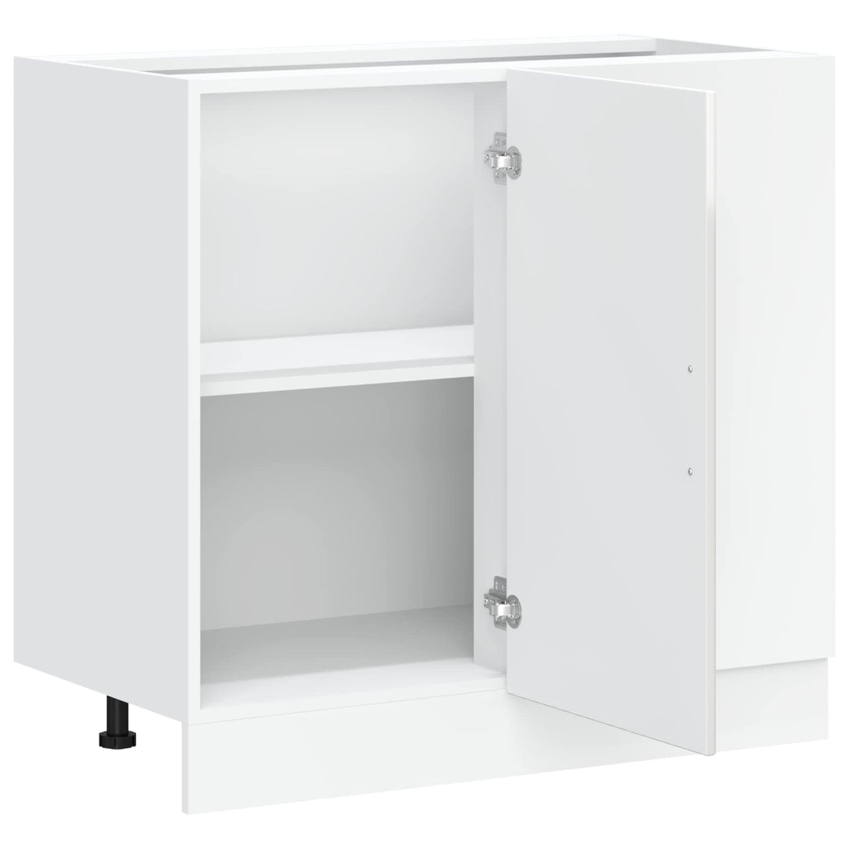 Kitchen Base Cabinet "Kalmar" High Gloss White Engineered Wood