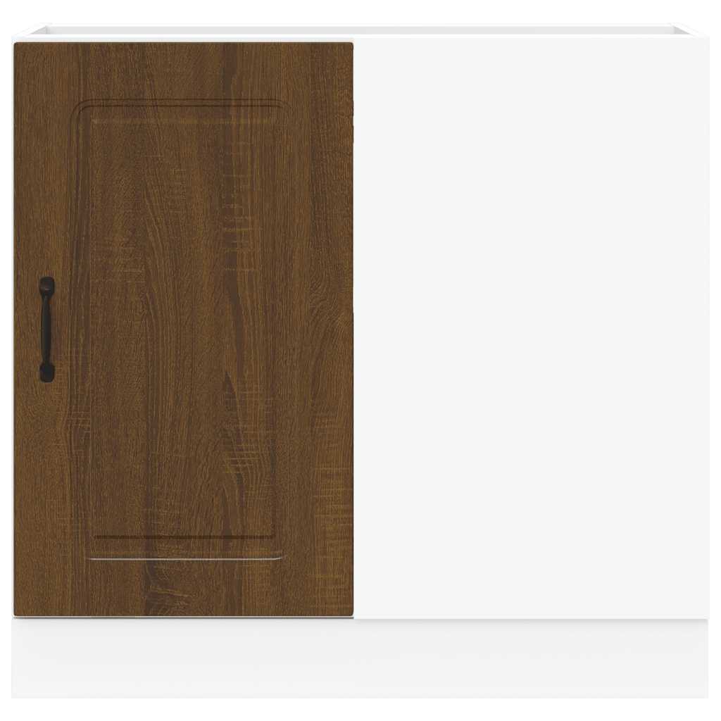 vidaXL Kitchen Base Cabinet Kalmar Brown Oak Engineered Wood