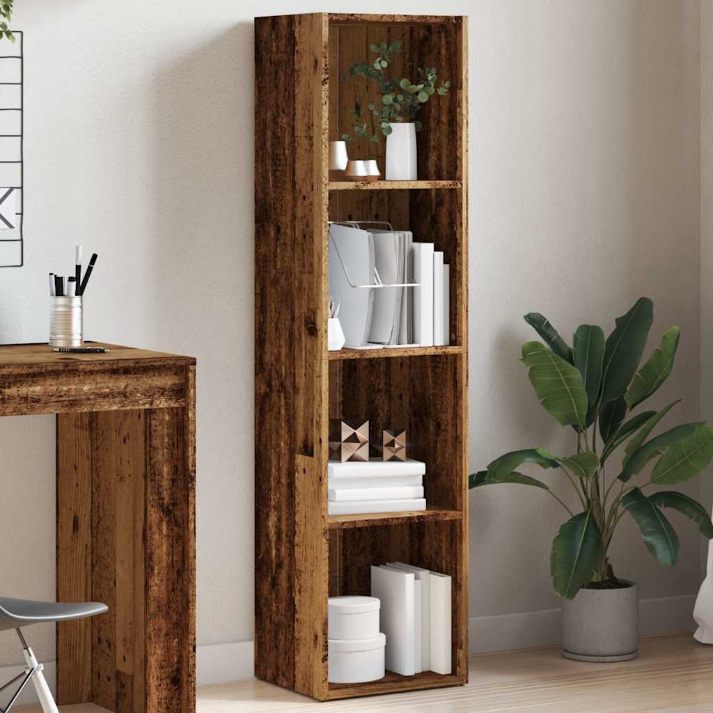 Book Cabinet Old Wood 36x30x143 cm Engineered Wood