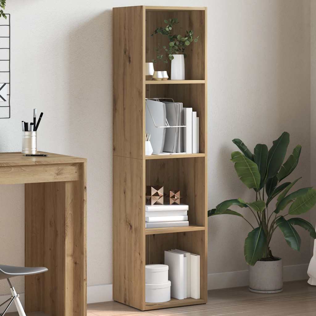 Book Cabinet Artisan Oak 36x30x143 cm Engineered Wood