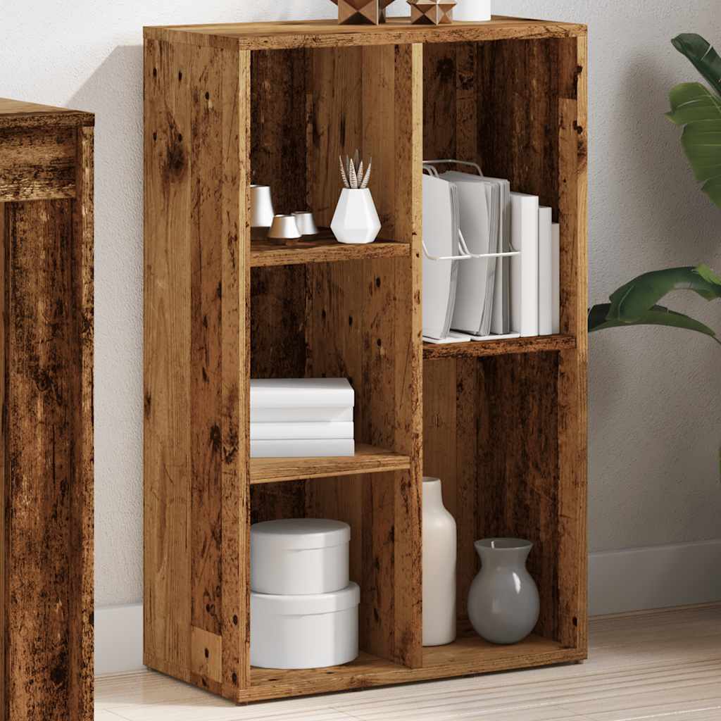 Book Cabinet Old Wood 50x25x80 cm Engineered Wood