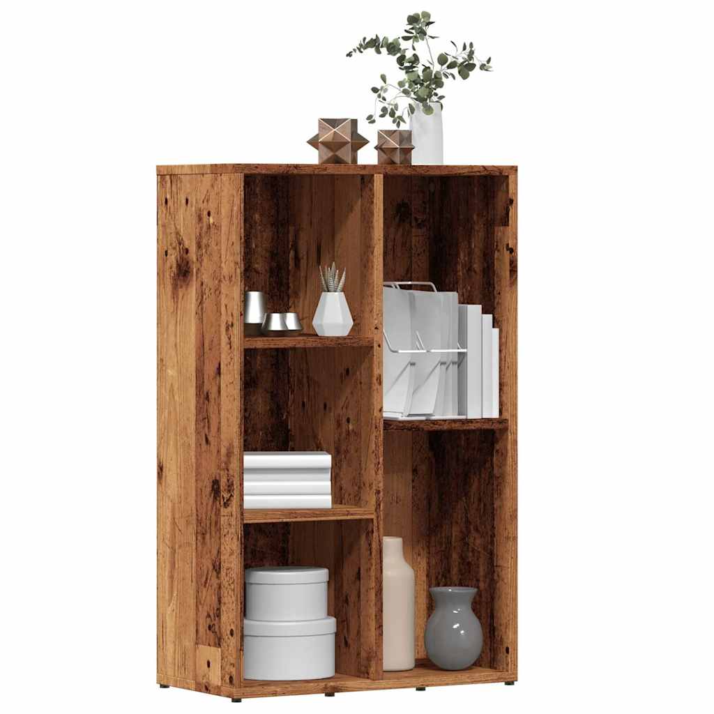 Book Cabinet Old Wood 50x25x80 cm Engineered Wood